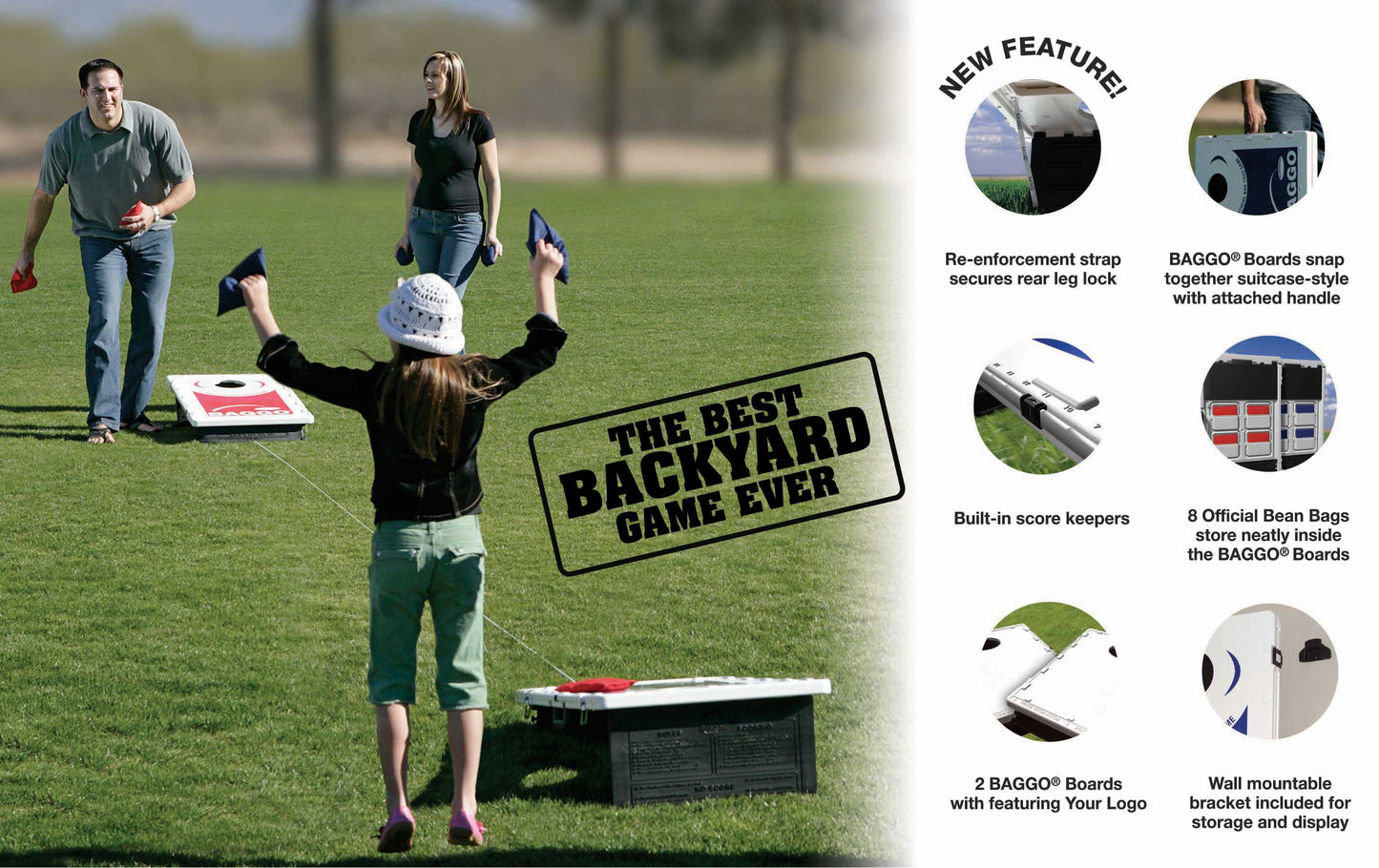 American USA Wood Texture Flag Bag Toss Game
