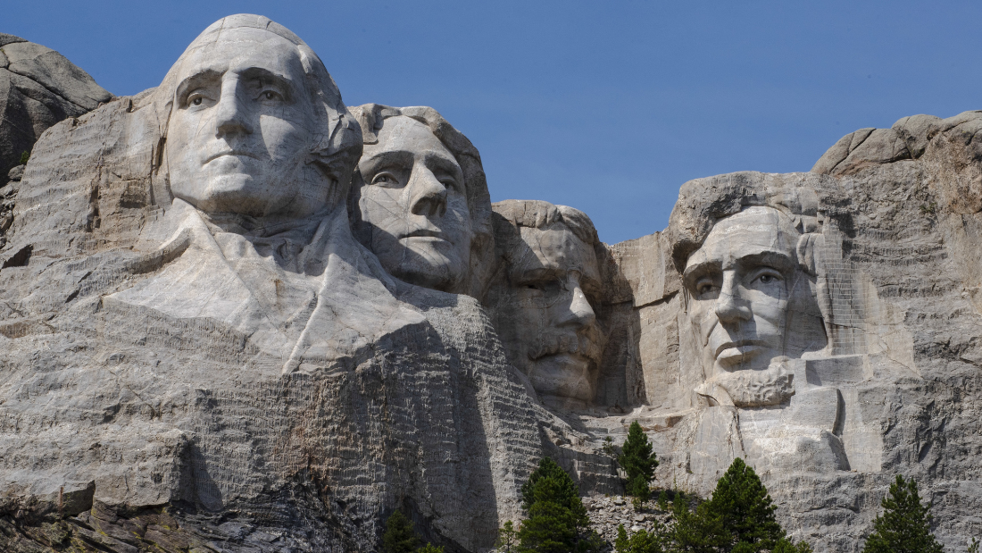 Scenery of the famous historic Mount Rushmore