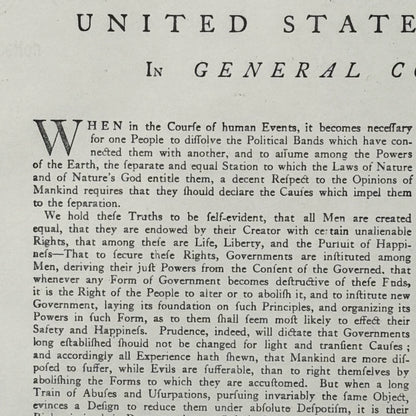 Framed "Declaration of Independence" Boston Broadside from the Printing Office of Edes & Gill in Boston