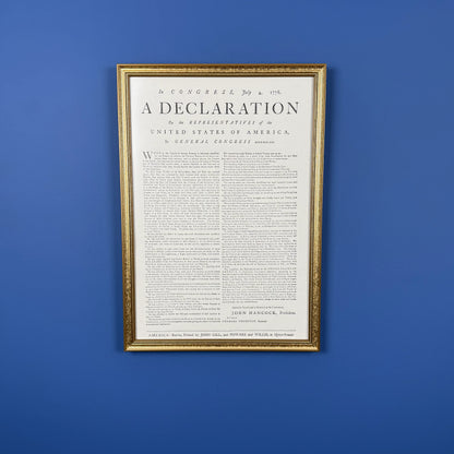 Framed "Declaration of Independence" Boston Broadside from the Printing Office of Edes & Gill in Boston