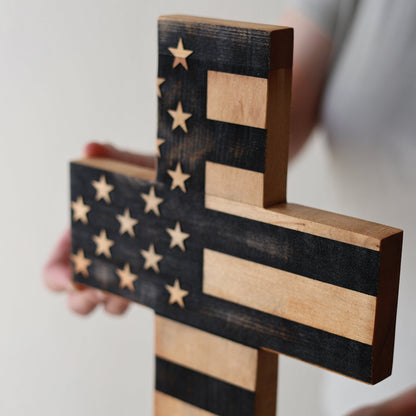 Bless the USA | Wooden Cross