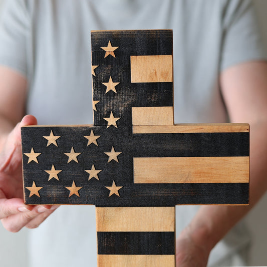 Bless the USA | Wooden Cross