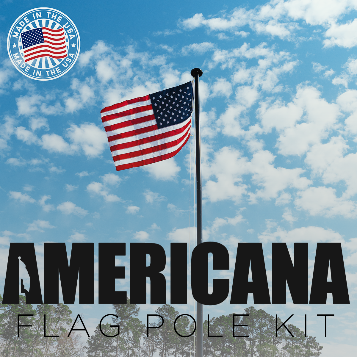 Americana - 24ft American-Made Flagpole Kit